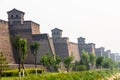 The ancient walls protecting the Old city of Pingyao, China Royalty Free Stock Photo