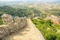 Sintra Moorish Castle wall Royalty Free Stock Photo
