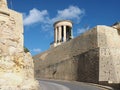 Ancient walls and streets of Valetta- the capital of Malta. Royalty Free Stock Photo