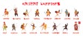 Ancient Warriors Set Royalty Free Stock Photo