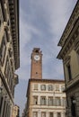 The ancient watch tower in Novara city in Italy Piedmont