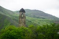 Ancient watchtower in the Caucasus mountains