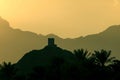 Ancient watchtower, Nitzwa, Sultanate of Oman Royalty Free Stock Photo