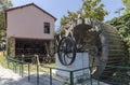 Ancient water mill in the city of Edessa Greece, Central Macedonia Royalty Free Stock Photo