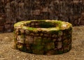 Ancient water well, typical in the biblical cities of Jerusalem, Nazareth, Galilee, and cities of Asia Minor. 3D illustration