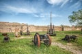 Ancient Weapon in Akkerman fortress at Belgorod-Dnestrovsky Royalty Free Stock Photo