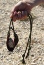 Ancient weapon - Sling for stone throwing.