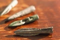 Ancient Weapons. Ancient Scythian Bronze Arrowheads.Ancient artifacts