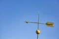 Ancient weather vane on the roof of the church in Strasbourg France Royalty Free Stock Photo