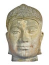 Ancient weather worn stone head artifact Royalty Free Stock Photo