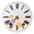 Ancient weathered clock face Royalty Free Stock Photo