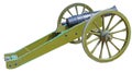 Ancient wheeled cast iron cannon Royalty Free Stock Photo