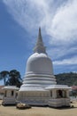 Ancient white buddhist stupa in Nuwara Eliya town Royalty Free Stock Photo