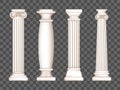 Ancient white marble greek columns