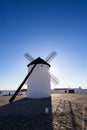Ancient white windmill in Campo de Criptana, Spain Royalty Free Stock Photo