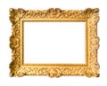 Ancient wide decorated baroque painting frame Royalty Free Stock Photo