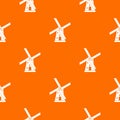 Ancient windmill pattern seamless Royalty Free Stock Photo