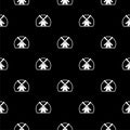 Ancient windmill pattern seamless isolated on black background Royalty Free Stock Photo