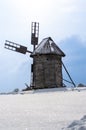 Ancient windmill in Pirogovo ethnographic museum, Ukraine Royalty Free Stock Photo