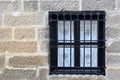 Ancient window with fence Royalty Free Stock Photo