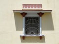 Ancient window with oriental ornament in Jaipur Royalty Free Stock Photo