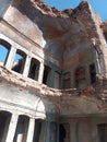 The ancient windows of ancient houses of Mosul. This is what remains of this old house.