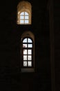 Ancient windows, vertical photo of two windows Royalty Free Stock Photo