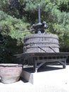 Ancient wine press in Chile. Royalty Free Stock Photo