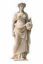 Ancient women statue in white background Royalty Free Stock Photo