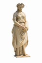 Ancient women statue in white background Royalty Free Stock Photo