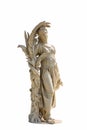 Ancient women statue in white background Royalty Free Stock Photo