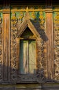 Ancient wood window temple Royalty Free Stock Photo