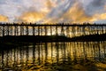 On the ancient wooden bridge is another landmark that many tourists come to visit during their holidays to take photos of the sunr