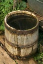 Antique wooden bucket Royalty Free Stock Photo