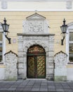 Ancient ornate Door in Tallinn, Estonia Royalty Free Stock Photo