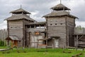 Ancient wooden castle in Russia. Tourist attraction.