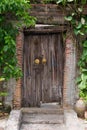 Ancient wooden door