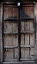 Ancient Wooden Door in Village