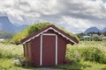 Ancient wooden house in Lofoten Norway Royalty Free Stock Photo