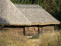 Ancient wooden house. Museum Pyrohiv. Kiev.