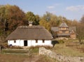 Ancient wooden house. Museum Pyrohiv. Kiev.