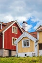 Ancient wooden houses in Karlskrona, Sweden