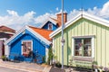 Ancient wooden houses in Karlskrona, Sweden