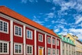 Ancient wooden houses in Karlskrona, Sweden