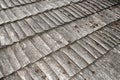 Wooden lath roof