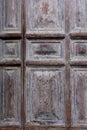 Ancient wooden massive door
