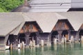 Ancient wooden ship port. Royalty Free Stock Photo