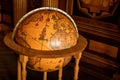 Ancient world globe. World map tool for geography education Royalty Free Stock Photo