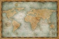 Ancient world map illustration based on image furnished by NASA