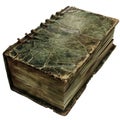 Ancient, Worn, Leather-Bound Book with Cracked Cover Royalty Free Stock Photo